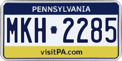 PA license plate MKH2285