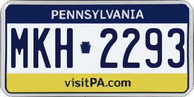 PA license plate MKH2293