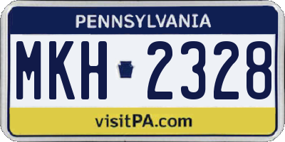 PA license plate MKH2328