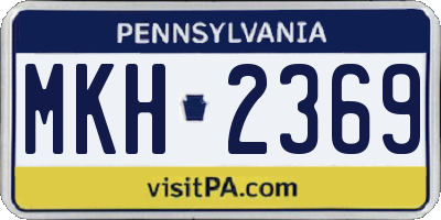 PA license plate MKH2369