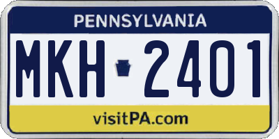 PA license plate MKH2401