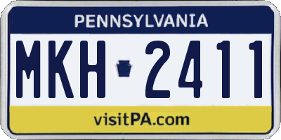 PA license plate MKH2411