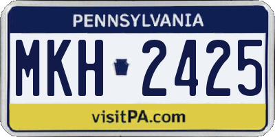 PA license plate MKH2425