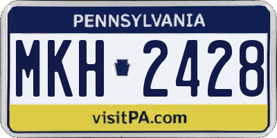 PA license plate MKH2428