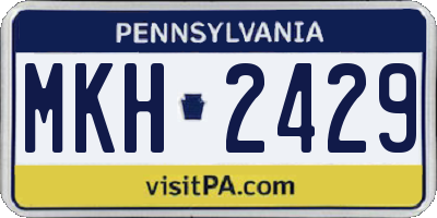 PA license plate MKH2429