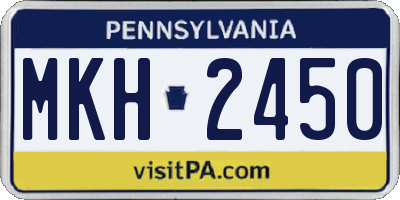 PA license plate MKH2450