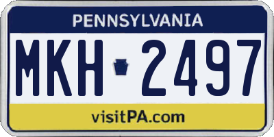 PA license plate MKH2497
