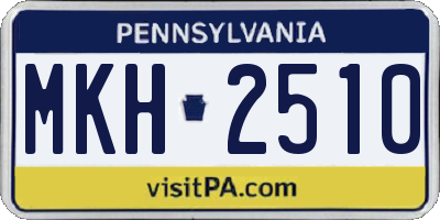 PA license plate MKH2510