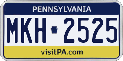 PA license plate MKH2525