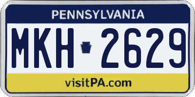 PA license plate MKH2629