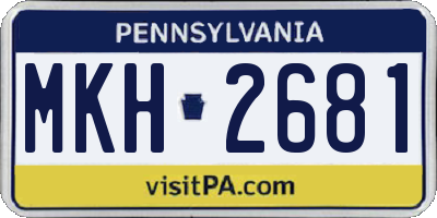 PA license plate MKH2681
