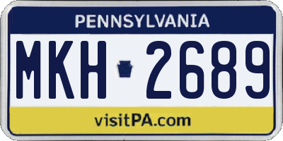 PA license plate MKH2689