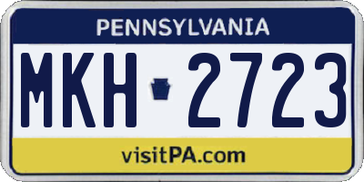 PA license plate MKH2723