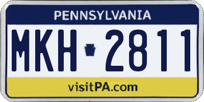 PA license plate MKH2811
