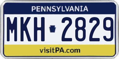 PA license plate MKH2829