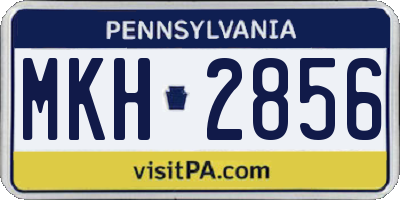 PA license plate MKH2856