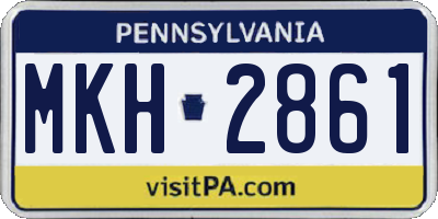 PA license plate MKH2861