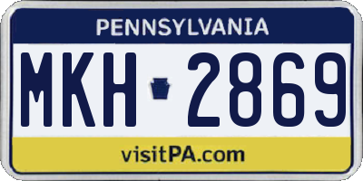 PA license plate MKH2869