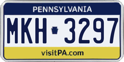 PA license plate MKH3297