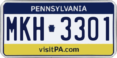 PA license plate MKH3301