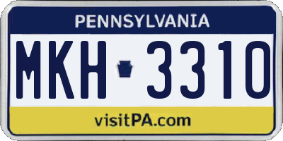 PA license plate MKH3310