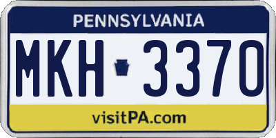 PA license plate MKH3370