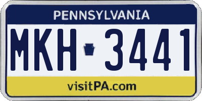 PA license plate MKH3441