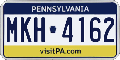 PA license plate MKH4162