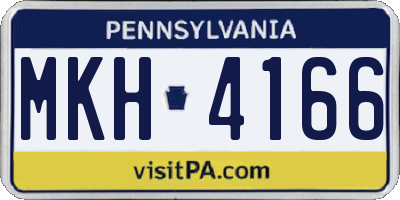 PA license plate MKH4166