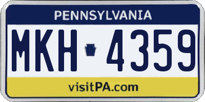 PA license plate MKH4359