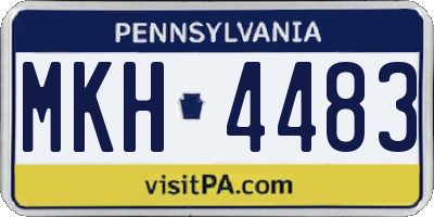 PA license plate MKH4483