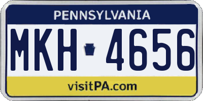 PA license plate MKH4656