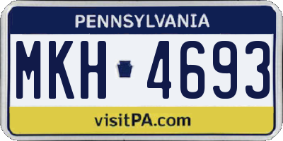 PA license plate MKH4693