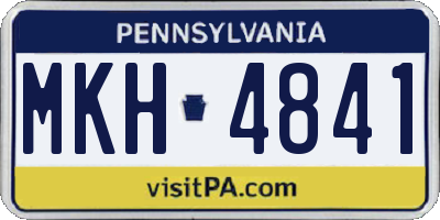 PA license plate MKH4841