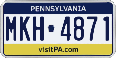 PA license plate MKH4871