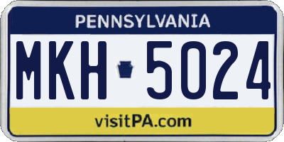 PA license plate MKH5024