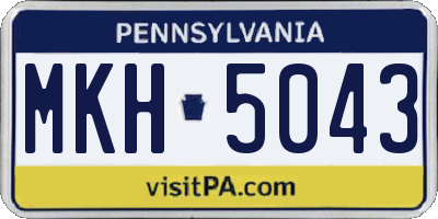 PA license plate MKH5043