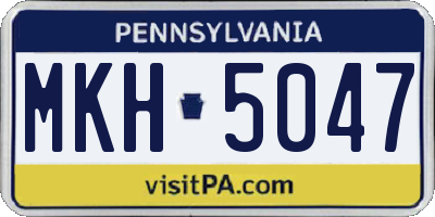 PA license plate MKH5047