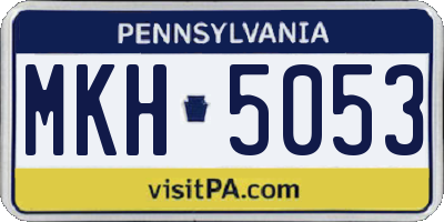 PA license plate MKH5053