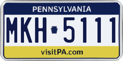 PA license plate MKH5111