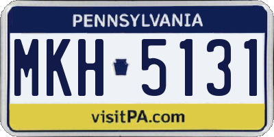 PA license plate MKH5131