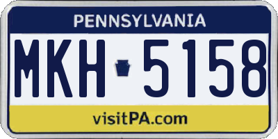 PA license plate MKH5158