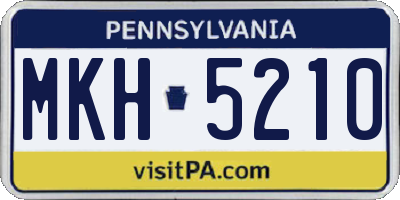 PA license plate MKH5210