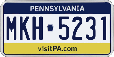 PA license plate MKH5231