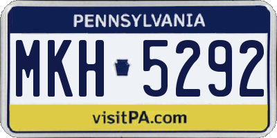 PA license plate MKH5292
