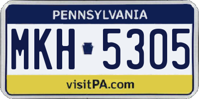 PA license plate MKH5305