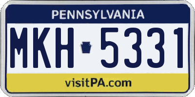PA license plate MKH5331