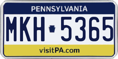 PA license plate MKH5365