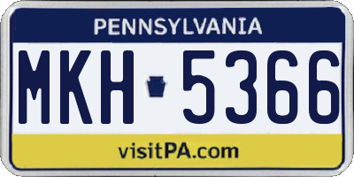 PA license plate MKH5366