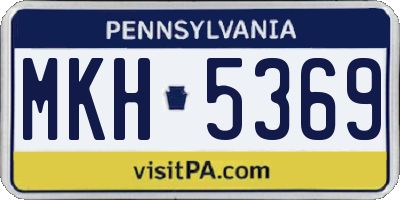 PA license plate MKH5369